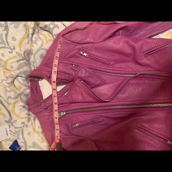 Leather Biker 3/4 Sleeve Jacket - Picture 7 of 10